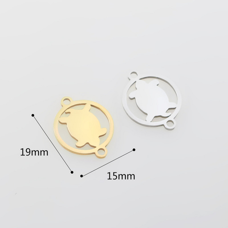 5 kom/lot konektor šarma kornjače kornjače presvučen nehrđajućim čelikom za izradu nakita Dodaci za narukvice za plažu Ručni DIY