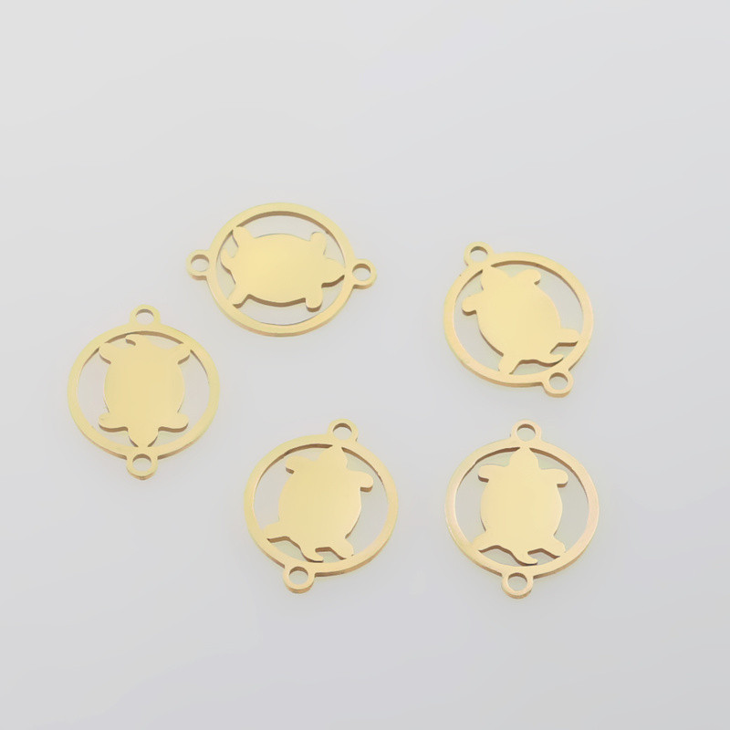 5 kom/lot konektor šarma kornjače kornjače presvučen nehrđajućim čelikom za izradu nakita Dodaci za narukvice za plažu Ručni DIY