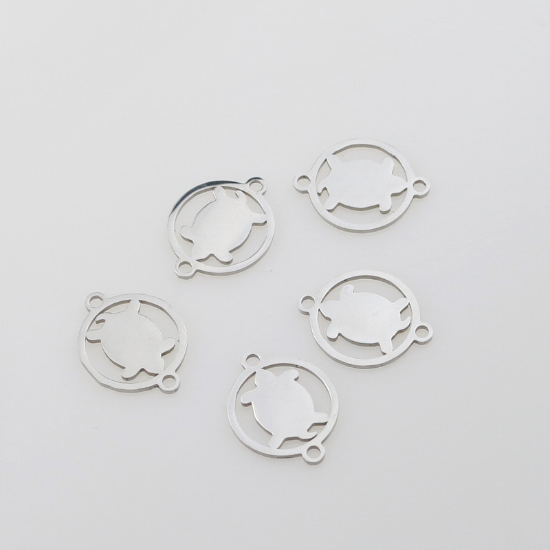 5 kom/lot konektor šarma kornjače kornjače presvučen nehrđajućim čelikom za izradu nakita Dodaci za narukvice za plažu Ručni DIY