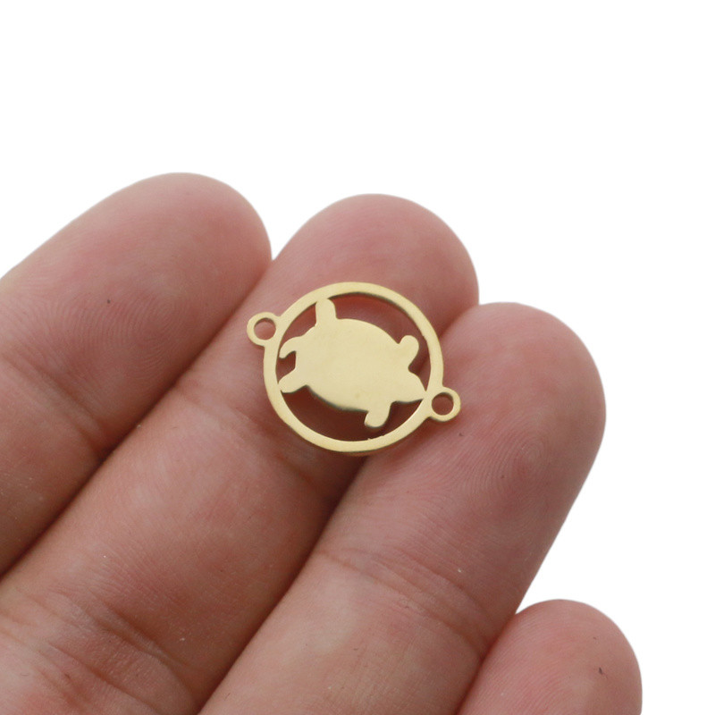 5 kom/lot konektor šarma kornjače kornjače presvučen nehrđajućim čelikom za izradu nakita Dodaci za narukvice za plažu Ručni DIY