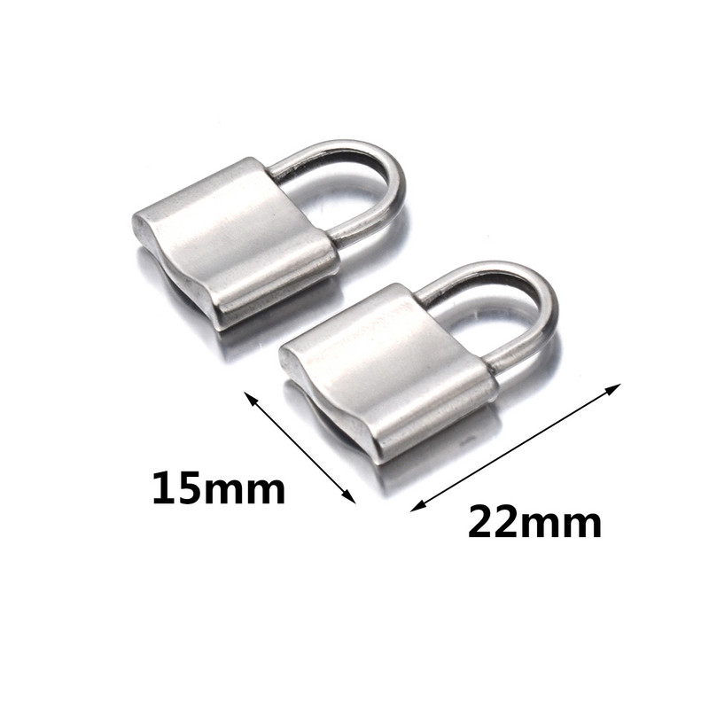 5 bucăți/lot din oțel inoxidabil cu blocare solidă colier pandantiv lacăt brelocuri accesorii artizanale DIY bijuterii descoperiri