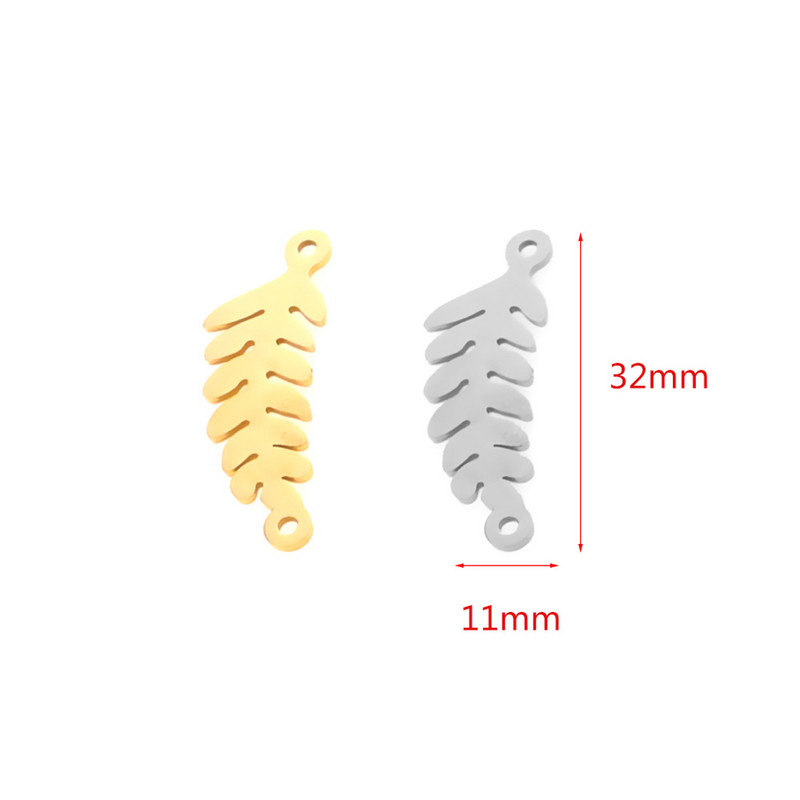 5 kom/lot Bohemia konektori za listove drveta za poliranje Privjesci od nehrđajućeg čelika DIY narukvice Naušnice Pribor za izradu nakita