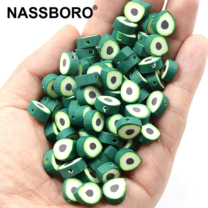 30kom/60kom/90kom Perle od polimerske gline u obliku avokada za izradu nakita Perle odstojnice DIY ručno izrađeni dodaci