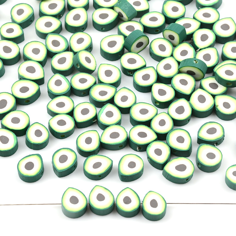 30kom/60kom/90kom Perle od polimerske gline u obliku avokada za izradu nakita Perle odstojnice DIY ručno izrađeni dodaci