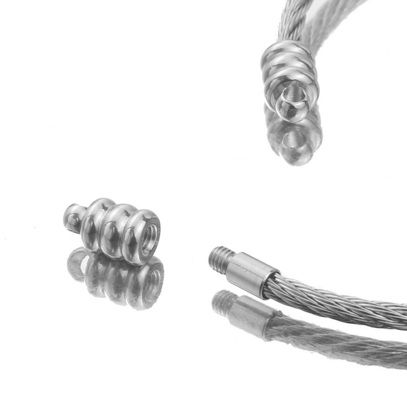 2 kom/lot spiralni privjesak od nehrđajućeg čelika s podesivim privjeskom DIY narukvica s privjeskom i pribor za narukvice Fina narukvica
