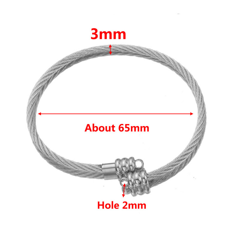 2 kom/lot spiralni privjesak od nehrđajućeg čelika s podesivim privjeskom DIY narukvica s privjeskom i pribor za narukvice Fina narukvica