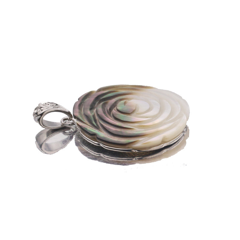 Vintage šareni cvijet ruže školjke privjesci privjesci 35 mm prirodni Bohemija biser školjke privjesci za izradu nakita ogrlica