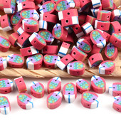 30 vnt./Lt Red Fish Gyvūnų molio karoliukai polimeriniai moliniai tarpikliai papuošalams gaminti pasidaryk pats Apyrankės karoliai Rankų darbo