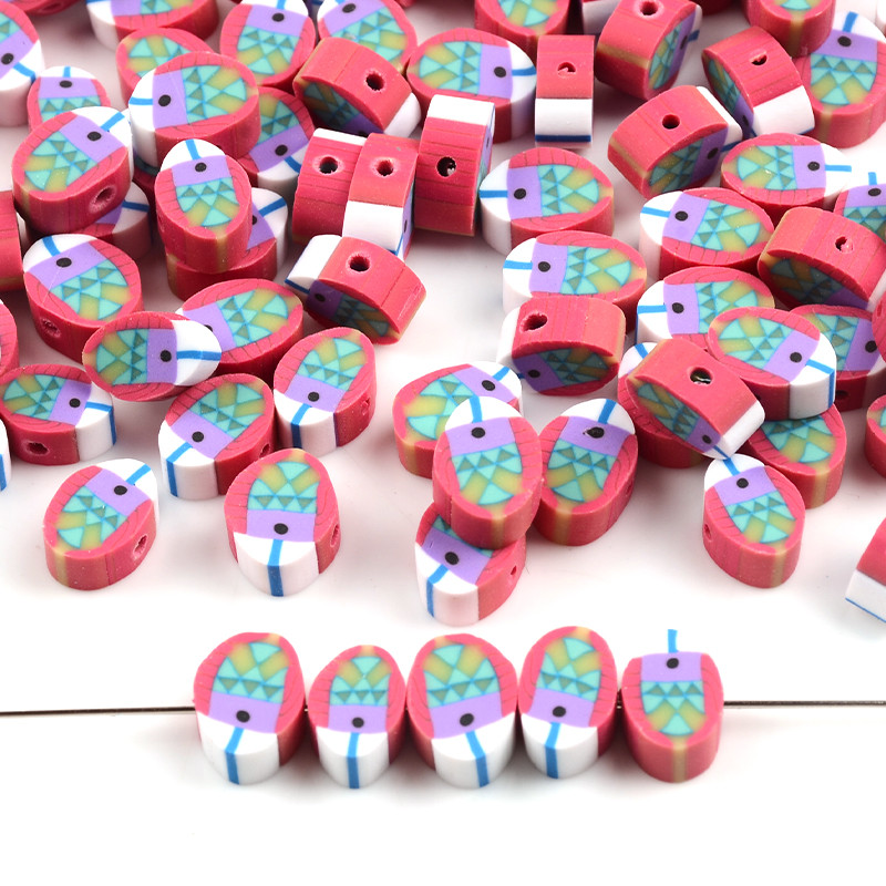 30 vnt./Lt Red Fish Gyvūnų molio karoliukai polimeriniai moliniai tarpikliai papuošalams gaminti pasidaryk pats Apyrankės karoliai Rankų darbo