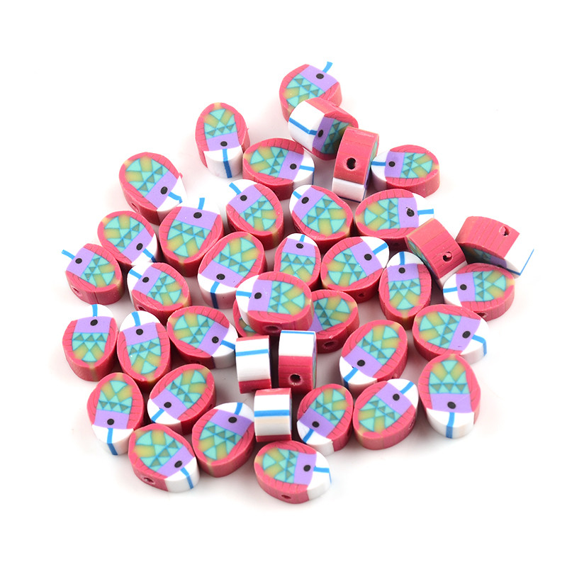 30 vnt./Lt Red Fish Gyvūnų molio karoliukai polimeriniai moliniai tarpikliai papuošalams gaminti pasidaryk pats Apyrankės karoliai Rankų darbo