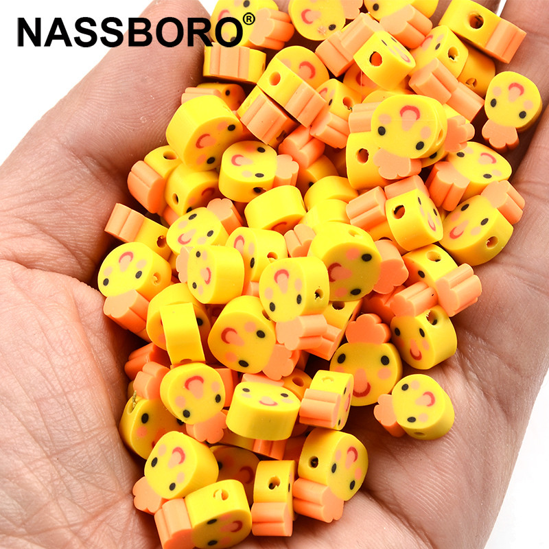 30 kom/Part Žuta životinjska patka Perle od polimerske gline Perle odstojnice od polimerske gline za izradu nakita Ručno izrađena Diy narukvica Ogrlica