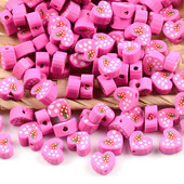 Ružičasto crvena perle od polimerske gline u obliku srca Odstojnik Rasute perle za izradu nakita Privjesak Narukvica Ogrlica DIY dodaci