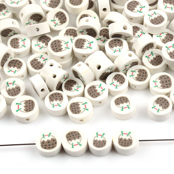 Λευκό Cartoon Polymer Clay Beads Spacer Loose Beads for Jewelry Making Handmade Charm βραχιόλι Παιδικό κολιέ DIY αξεσουάρ