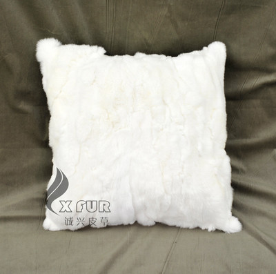 Besplatna dostava CX-D-17C Jastuk za krevet od patchwork originalnog zečjeg krzna ~ DOSTAVKA PO VAŠOJ DOSTAVI