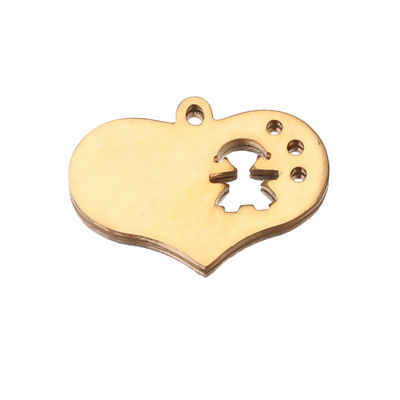 5PCS privjesaka šuplje ljupko srce 22x15 mm privjesci od nehrđajućeg čelika Izrada DIY ručno rađenih obiteljskih dječaka djevojčica pribor za izradu nakita