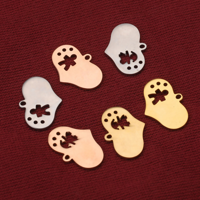 5PCS privjesaka šuplje ljupko srce 22x15 mm privjesci od nehrđajućeg čelika Izrada DIY ručno rađenih obiteljskih dječaka djevojčica pribor za izradu nakita