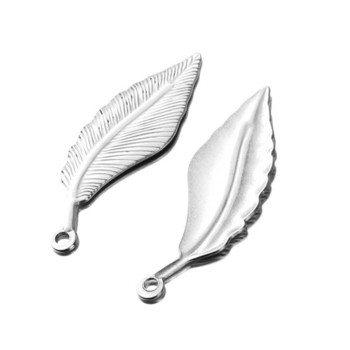 5 бр./лот Реколта от неръждаема стомана SteelLeaf Type Charm Bracelet&Clace Направи си сам аксесоари за бижута Изработка на едро Партиди Масови находки