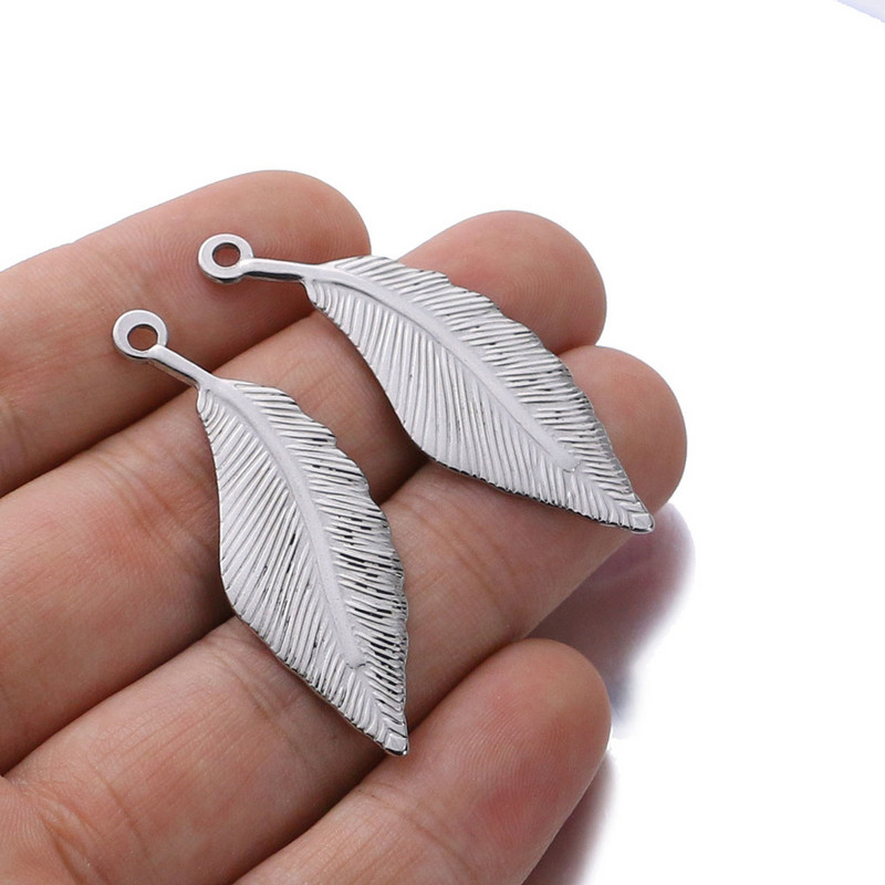 5pcs/lot Vintage Stainless SteelLeaf Type Charm Narukvica & Ogrlica DIY nakit Dodaci Izrada Veleprodaja Puno Skupni nalazi