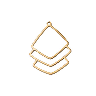 5pcs/lot Poliranje Izdubljeni lepezasti ukrasni konektori za privjeske od nehrđajućeg čelika Bohemia šarm DIY naušnice Izrada nakita