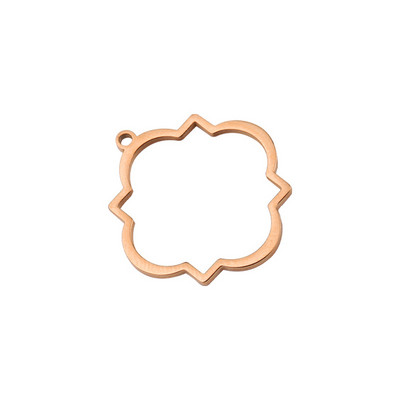 5pcs/lot Poliranje Izdubljeni lepezasti ukrasni konektori za privjeske od nehrđajućeg čelika Bohemia šarm DIY naušnice Izrada nakita