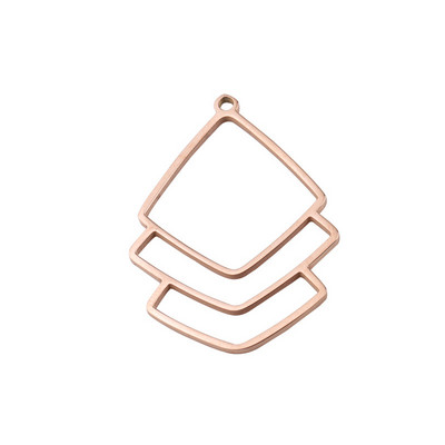 5pcs/lot Poliranje Izdubljeni lepezasti ukrasni konektori za privjeske od nehrđajućeg čelika Bohemia šarm DIY naušnice Izrada nakita