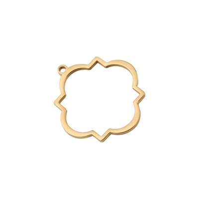 5pcs/lot Poliranje Izdubljeni lepezasti ukrasni konektori za privjeske od nehrđajućeg čelika Bohemia šarm DIY naušnice Izrada nakita