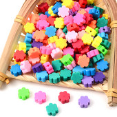 30 kom/partija 10 mm jednobojne šarene perle od polimerske gline u obliku cvijeta za izradu nakita, labave perle s razmaknicama Dodaci za narukvice DIY