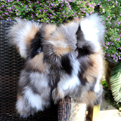 Δωρεάν αποστολή CX-D-96 Factory Wholesale Custom Size Patchwork Fox Fur Cushion Colling