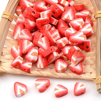 30 τμχ/παρτίδα 10mm Χάντρες φράουλας Πολυμερείς χάντρες από πηλό Μικτό χρώμα Πολυμερές πηλό Διαχωριστές χάντρες για κοσμήματα κατασκευής DIY Βραχιόλι