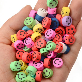 30 τμχ/Παρτίδα 10 χιλιοστά Smiley Beads Στρογγυλό σχήμα Πολυμερής Πήλινες Χάντρες για Κατασκευή κοσμημάτων DIY Χειροποίητα Αξεσουάρ Χάντρες από Πήλινο