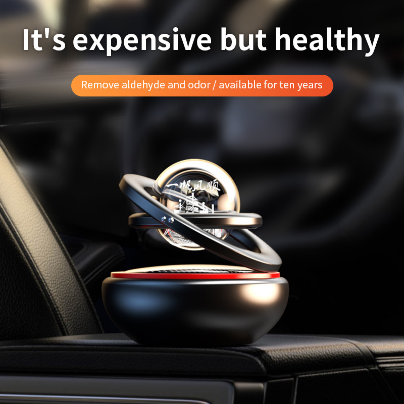 Päikeseenergia auto õhuvärskendaja Pöörlev aroomiteraapia hajutavad tarvikud Sisustus Vastupidav originaal parfüümitarvikud meestele ja naistele