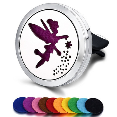 Korduvtäidetav auto õhuvärskendaja lõhn parfüümi difuusori klamber Auto Vent eeterlik õli roostevabast terasest medaljoni sisetarvikud