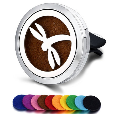 Korduvtäidetav auto õhuvärskendaja lõhn parfüümi difuusori klamber Auto Vent eeterlik õli roostevabast terasest medaljoni sisetarvikud