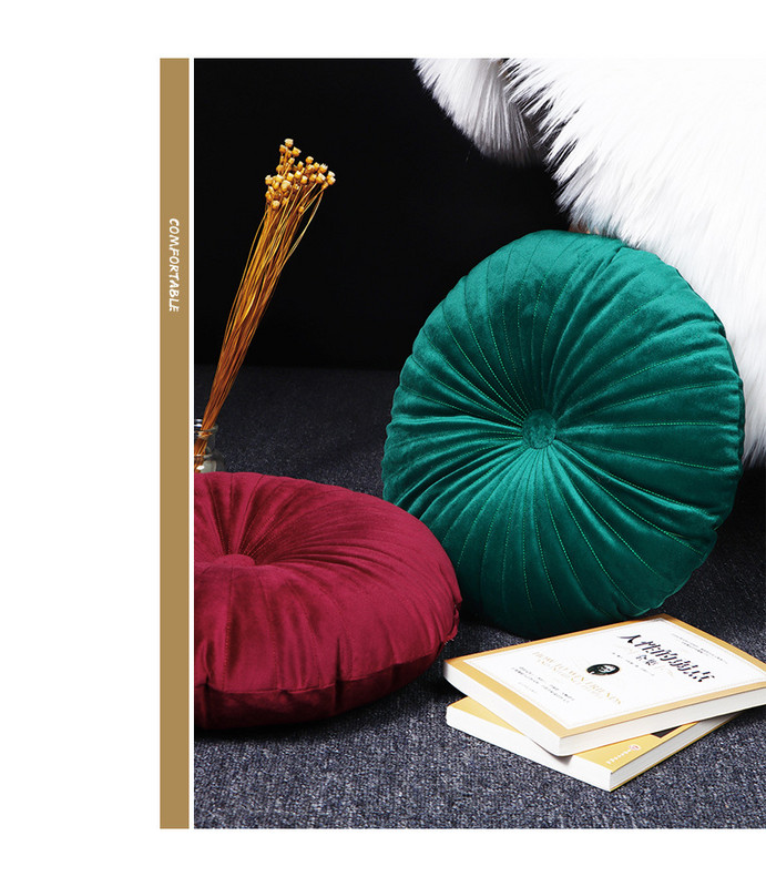 Kućna dekorativna izrada Plisirani jastuk za bacanje Okrugli jastuci od baršuna od bundeve Podni jastuci za dnevnu sobu Stolica Kauč Sofa