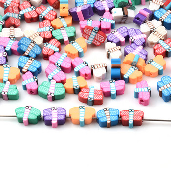30 τμχ/Παρτίδα Πολύχρωμες πεταλούδες πολυμερείς χάντρες από πηλό Χαλαρές χάντρες για κοσμήματα κατασκευής DIY Αξεσουάρ βραχιολιών Charms Bead