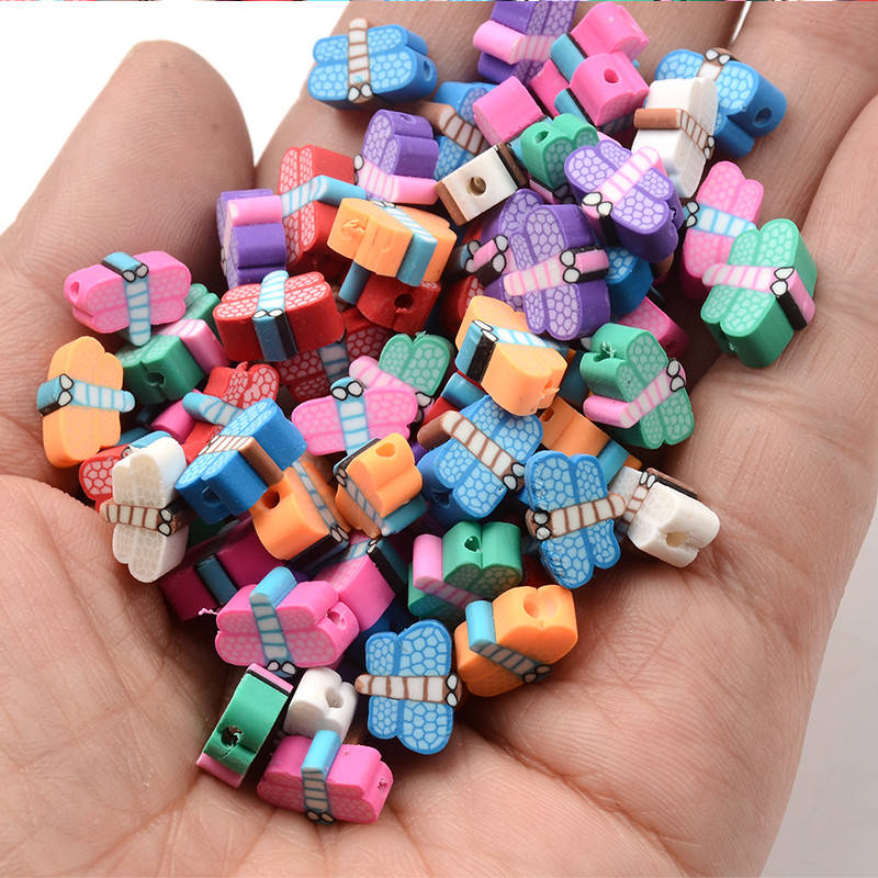 30 kom/Part šareni leptir perle od polimerske gline labave perle za odstojnike za izradu nakita DIY pribor za narukvice šarm perla