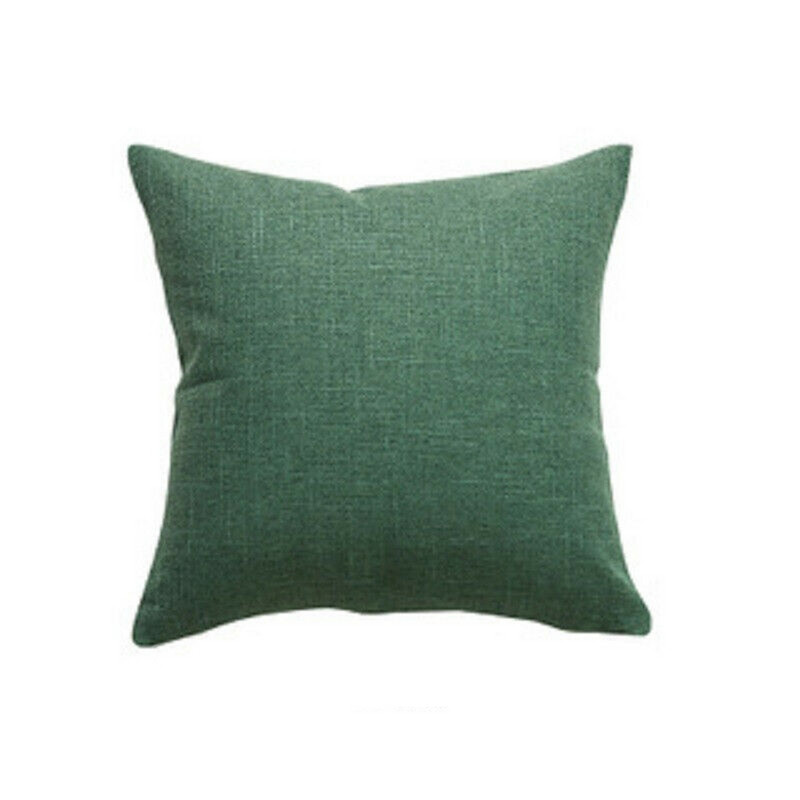 45x45cm Dekoratív párnák kanapéhoz Egyszerű egyszínű pamut és lenvászon párnahuzat Bojt párnahuzat párnabetét nélkül
