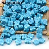 30 kom/lot Perle od polimerske gline s glavom plave krave Opuštene perle s odstojnicima za izradu nakita Narukvica DIY dodaci Perla Ručna izrada