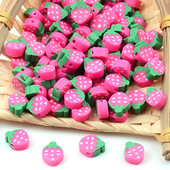 30kom/60kom/90kom Ružičaste perle od polimerske gline u obliku jagode labave perle s razmaknicama za izradu nakita Ručno izrađena DIY narukvica ogrlica