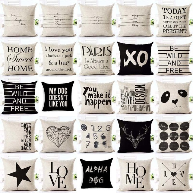 Navlake za jastuke Letter Moto Home Love Navlake za jastuke Navlake za jastuke za kauč Cojines Decorativos Para Sofa Home Decor