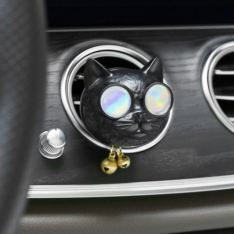 Automobilių kvepalų kvapų difuzorius Oro gaiviklis katės galvutė mielas automobilio priedai salonas oro kondicionierius išleidimo anga kvapų difuzorius