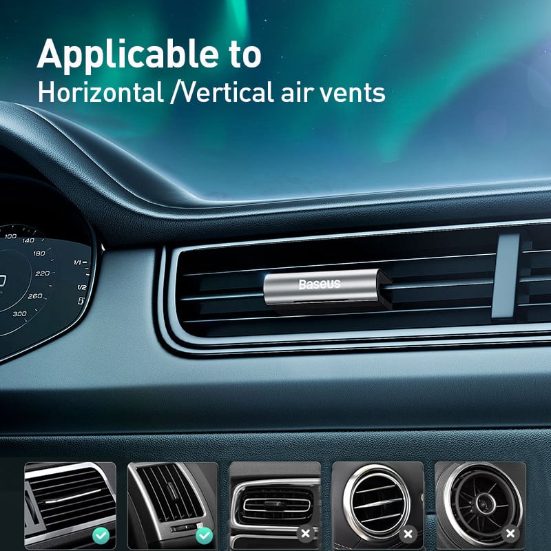 „Baseus“ automobilių oro gaiviklio kvepalų kvapas, skirtas „Auto Air Vent“ gaivikliui, 60 dienų ilgai išliekantis kvapas, mini automobilio klipų difuzorius