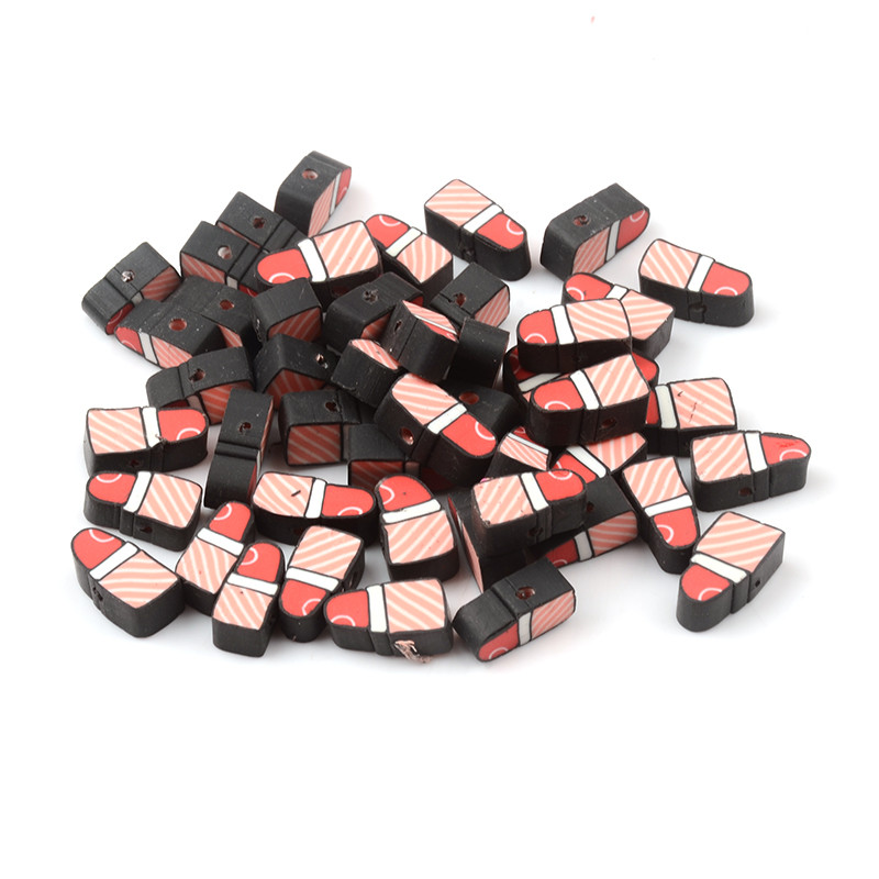 Mini rúzs agyag gyöngyök Vicces CharmPolymer távtartó gyöngyök barkácsoláshoz karkötő fülbevaló nyaklánc ékszer kiegészítő kézműves