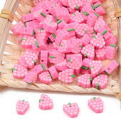 30 vnt./stal. Rožiniai vaisių karoliukai polimero molio karoliukai, skiltelės, palaidi tarpiniai karoliukai papuošalams gaminti „pasidaryk pats“ rankų darbo apyrankės Priedai