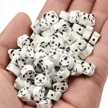 30 τμχ/Παρτίδα Λευκές χάντρες από πολυμερή πηλό για ζώα Loose Spacer beads for Jewelry Making Bracelet Αξεσουάρ DIY Χονδρική