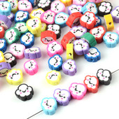 30 kom/lot šareni oblaci osmijeha perle od polimerske gline labave perle za odstojnike za izradu nakita Narukvica DIY dodaci za nakit od perli