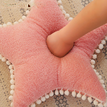 Cloud βελούδινο μαξιλάρι Ροζ Λευκό γεμιστό μαλακό αστέρι ριχτάρι μαξιλάρι φεγγαριού Μαξιλάρι για μωρά παιδικό μαξιλάρι Καναπές σπιτιού Διακόσμηση για κορίτσια Μαξιλάρι και μαξιλάρι