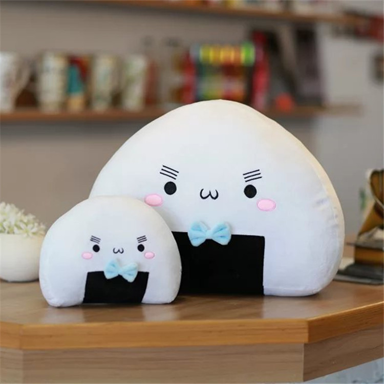 Aranyos plüss mini rizsgolyó párna Kawaii puha japán sushi párna töltött plüss játék Aranyos labda A második elem gombóc baba