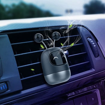 Χαριτωμένο ρομπότ Aromatherapy Auto Air Outlet Perfume Long-last Fragrance Clip Diffuser + Solid Car Perfume