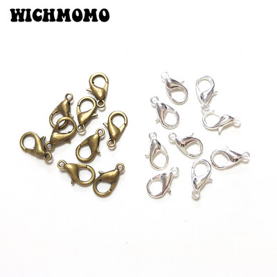 Nauji 12 mm 20 vienetų / maišelis Omarų segtukai Auksas Senovinė bronza Pasidaryk pats metaliniai papuošalai Apyrankės radiniai Priedai